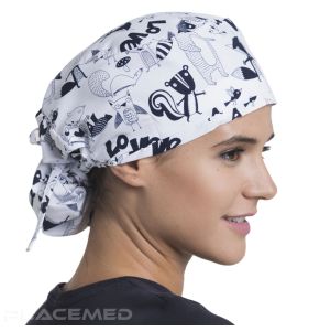 Antibacterial, Water-Repellent, and Anti-Stain Medical Cap - 100% Polyester - Creyconfé Pisa Love