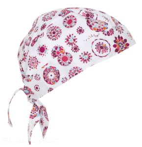 Bandana Infirmière Antibactérien et Transpirant - Creyconfé Palermo Mandalas Microfibre 100% polyester