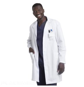 Men's Long Sleeve White Coat 100% Cotton - Creyconfé Ayllon Model