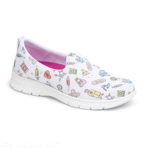 Chaussure à enfiler Dian Valencia Plus - Blanc Estampé