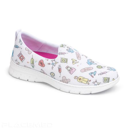 Chaussure à enfiler Dian Valencia Plus - Blanc Estampé Chaussure à enfiler Dian Valencia Plus - Blanc Estampé