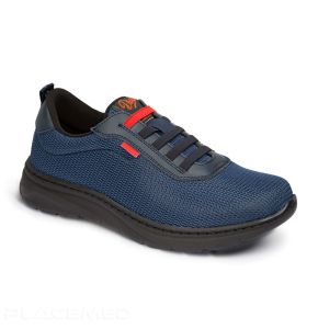 Dian Alicante Elastic Lace Tennis Shoe - Navy Blue