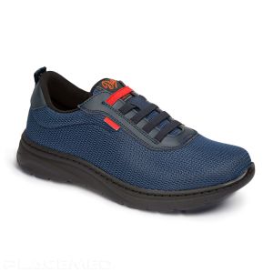 Dian Alicante Elastic Lace Tennis Shoe - Navy Blue