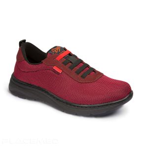 Dian Alicante Elastic Lace Tennis Shoe - Burgundy