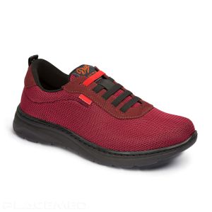 Dian Alicante Elastic Lace Tennis Shoe - Burgundy