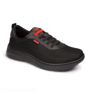 Dian Alicante Elastic Lace Tennis Shoe - Black