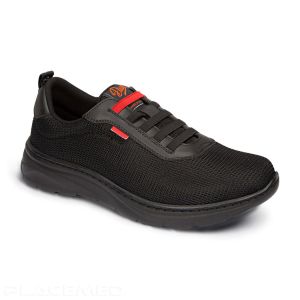Dian Alicante Elastic Lace Tennis Shoe - Black