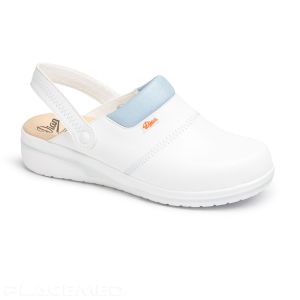 Sabot en microfibre Dian Mar - Blanc/Bleu ciel