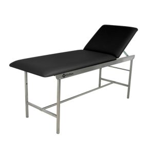 Black Stainless Steel Medical Examination Couch - Holtex - Quick Assembly System