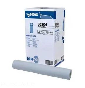 Drap d'examen Polylux Five Plastifié Bleu 50x38cm 2 plis 132 FTS - Lot de 3 Rouleaux