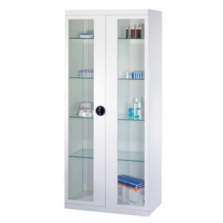 Emergency Equipment Display Cabinets - 2 glazed swinging doors - 800 x 410 x H1800 mm