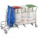 Trolley For Dirty Laundry Bags With Waste Collector Pedal Lids Without Portfolio Bags V 10429