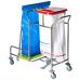 Trolley For Dirty Laundry Bags With Waste Collector Pedal Lids Without Portfolio Bags V 10430