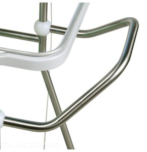 Push Handle In Stainless Steel Compatible With Iseo Bag Holder Trolleys In Stainless Steel