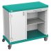 Nursing Assistant Trolley For Laundry Management Essential Dual With ABS Top And Base Integrated Bumpers And Brake On Two Wheels V 10484