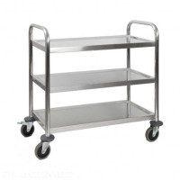 Stainless Steel Medical Trolley 3 Trays - 850x540x940 mm - Kit to Assemble