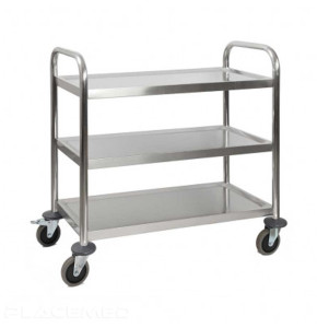 Stainless Steel Medical Trolley 3 Trays - 850x540x940 mm - Kit to Assemble