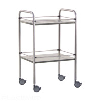 Holtex Stainless Steel Medical Trolley 70 x 50 x 80 cm with 2 Removable Trays
