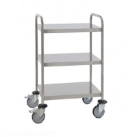 Welded Stainless Steel Medical Trolley 3 Trays 600x400 mm