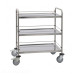 Welded Stainless Steel Medical Trolley 3 Trays 800x500 mm with Galleries - To Assemble