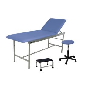 Kit Cabinet Médical Holtex: Divan INOX, Tabouret et Marchepied 1 Marche, Lavande