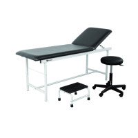 Epoxy Examination Couch Kit with Stool and Step Stool - Black - Holtex