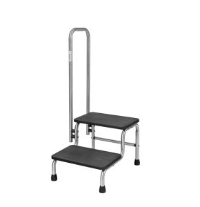 Holtex Stainless Steel Step Stool, 2 Steps with Phlebology Handrail