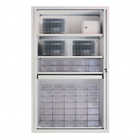 Monthly service cabinet for patient and PDA - 45 residents plus PDA - H198x120x43 cm