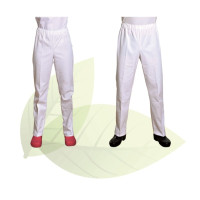 Pantalon Médical Mixte Blanc, Jasmin Lyocell, Holtex - Taille T00 à T6