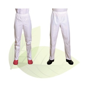 Unisex White Medical Pants, Jasmine Lyocell, Holtex - Sizes T00 to T6
