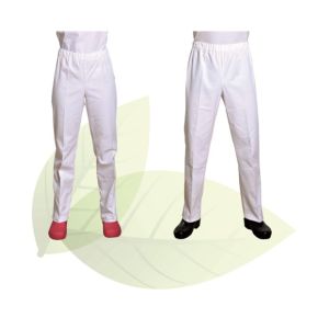 Pantalon Médical Mixte Blanc, Jasmin Lyocell, Holtex - Taille T00 à T6