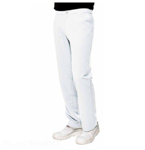 Santiago Microfiber Medical Trousers for Men - White, Sizes XS to XXL
