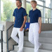 Pantalon médical unisexe BP pour Professionnels de Santé - 65% Polyester, 35% Coton - Blanc