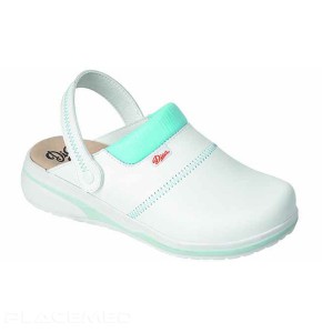 Dian Medical Clogs for Healthcare Professionals - White and Sky Blue - Size 35 to 46