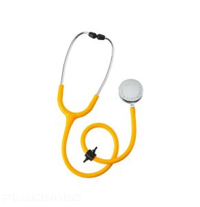 Laubry Clinic Yellow Single Diaphragm Stethoscope - Decontaminable