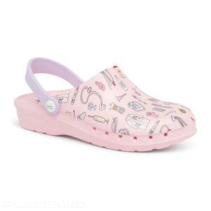 Suecos Oden Fusion Print EEA Work Clog - Pink
