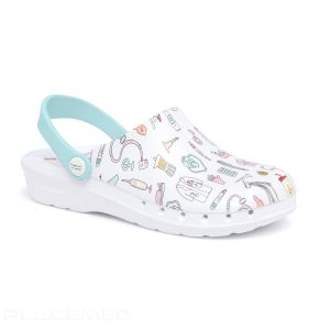 Sabot Bloc Oopératoire Femme Confortable Léger Antidérapant Antibactériens Stérilisable Respirant Imperméable En EVA - Suecos Oden Fusion Print Eea