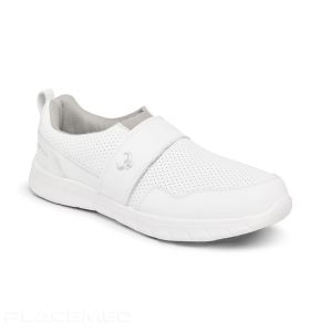Suecos Shoes in Perforated and Water-Repellent Microfiber - Suecos Edda White Antistatic and Non-Slip