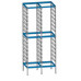 Modular Aluminum Shelving System 400x600 for Health Facility - 2 Columns SYSRAY2 - Dim. 865 x 600 x H2020 mm