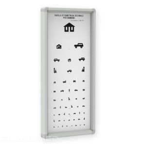 Non-Illuminated Optometric Chart, Children's Model, 3 Meters