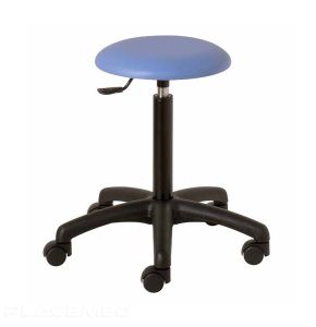 Ergonomic Stool Prisca with Black ABS Base and Tahiti Upholstery - Mobility and Comfort