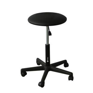 Tabouret Holtex Réglable à 5 Roulettes en Plastique - Coloris Noir