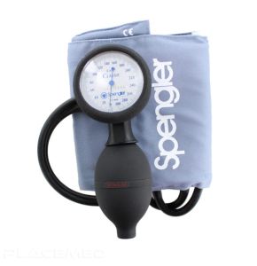 Spengler Lian Classic Sphygmomanometer - Double Tubing with Navy Cotton Velcro Cuff