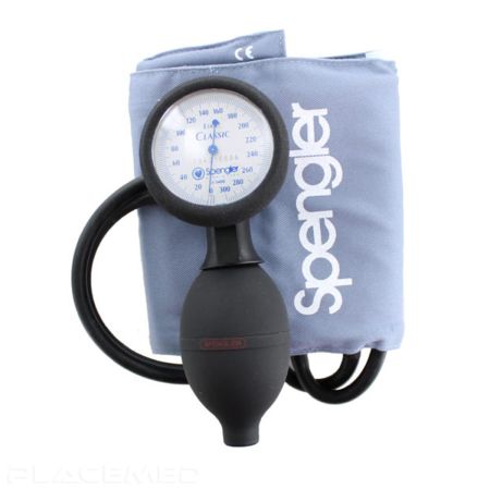 Spengler Lian Classic Sphygmomanometer - Double Tubing with Navy Cotton Velcro Cuff - Size M