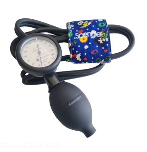 Spengler Lian Classic Children's Sphygmomanometer - Double Tubing, Patterned Cotton Velcro Cuff