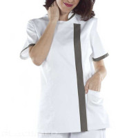 Women's Medical Tunic Huesca White Anthracite - Sizes XS to XXL
