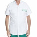 Etna Unisex Medical Tunic - White and Aqua - Available Sizes 00 to 7 V 2687