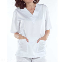 GRANADA Unisex Medical Tunic - White Color - Sizes XS to XXL