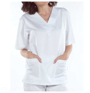 GRANADA Unisex Medical Tunic - White Color - Sizes XS to XXL