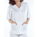GRANADA Unisex Medical Tunic - White Color - Sizes XS to XXL V 2646